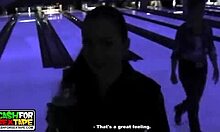 Jaunty gal with cute tat flashing her twat