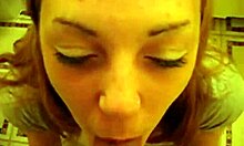 oh wow, sweet blonde teen swallows that hard cock whole in pov!