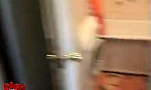 this skinny lad is being jerked off by a horny hooker, sucking her tits