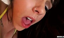 inexperienced gf loves her bikini, but craves blowjob and bubble butt action