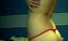 Nighttime webcam vid of horny vixen dancing and undressing her big tits 😏