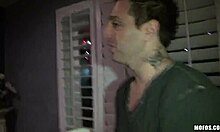 Slutty ex-girlfriend tries her first group sex at a party, sucking and fucking