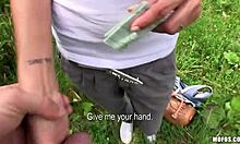 petite gf gets wild outside in pov