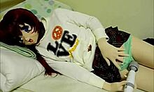 Kinky Asian Chick With Mask Plays With Pussy 😈