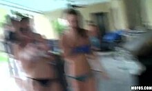 Waiting in line to sing you a wild group oral party