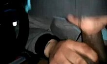 Amateur ebony cutie sucks dick in the car and swallows cum