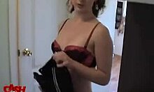 this skinny lad is being jerked off by a horny hooker, sucking her tits