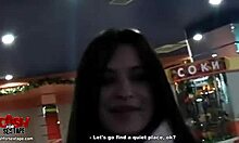 i watch my dark-haired doll sucking cock in public