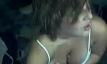 naked curvy bimbo having fun big tits ass nipples on blue bed