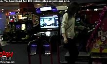 i watch my dark-haired doll sucking cock in public