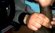 Amateur ebony cutie sucks dick in the car and swallows cum