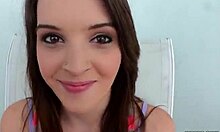 brunette whore bent over gets brutally smacked in doggystyle