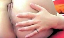 red headed bubble butt beauty fingers her pussy solo on webcam