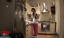 just chilling in the kitchen with my cute gf giving head