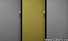 Brunette WITH NICE BROWN EYES PREPARES FOR KINKY SOLO