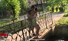 Outdoor GF Porn: Stylish Hottie Waiting for COCK!