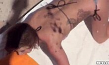 Young couple explores outdoor pleasures in pov