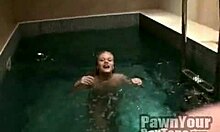 Curvy Young Chick Enjoys POV Fucking and Blowjob by Boyfriend at Pool