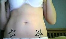 Wow, that pale hoe is spreading her pussy for the dildo!