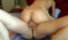 Graceful emo amateur moans as she rides and gets her pussy bashed