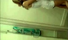 cute lesbian chicks making out under the shower