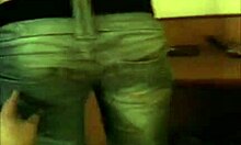 does this sexy blonde bimbo get fucked from behind on a chair with deepthroat?