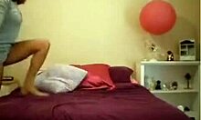 sweet latin teen 18+ strips in front of the camera in bedroom