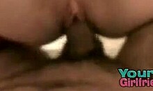 Quite Hairy Fella Pounds Curvy Bitch's Meaty Twat