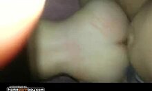 In this homemade pov video, a teen cutie with piercings enjoys hard doggystyle sex with her boyfriend, wearing socks.