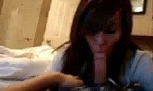 delightful vixenish babe sucks boyfriend's cock