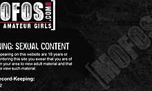 Erotic Vixen in Colorful Socks Plays with Hair