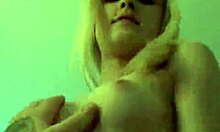 hoe with short light hair displaying her small 18+ boobs 😍