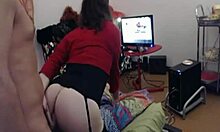 Lusty Brunette in Black Stockings Enjoys Rough Pounding