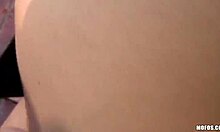 This bitch with a small back tat starts kissing her female friend at the wild party 😏