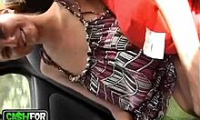 Shirtless Bloke And Cute Gal Getting Horny In Car