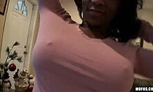 ebony beauty's intense living room pounding