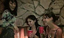 Latina group enjoys party action with tattoos and doggystyle