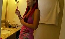 Redhead princess with tattoos and big tits enjoys POV blowjob and anal sex.