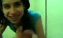 S sexy latina sucks cock and eats all the cum