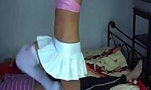 sickly sweet girl sucks cock in porn scene