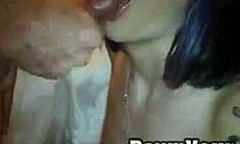 damn, watch this hungry bitch swallow a huge load of cum... so hot!