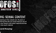 Blonde bimbo flashes massive breasts in outdoor pov fucking