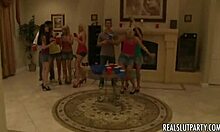 kinky amateur girlfriend performs oral sex at party