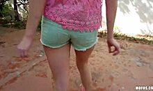 couple performs intimate outdoor show for the camera.