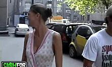 beefy fella about to bang hot bitch in bathroom