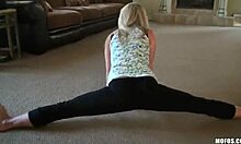 flexible young woman displays her perfect butt