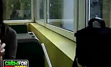 Guy browses web as girlfriend massages feet