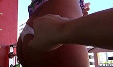 I play with my shaved pussy