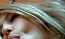 Blonde Teen Sucks Big Cock and Swallows Spunk!