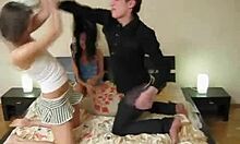 Hey, wanna see these dark-haired sluts get wild in a threesome?